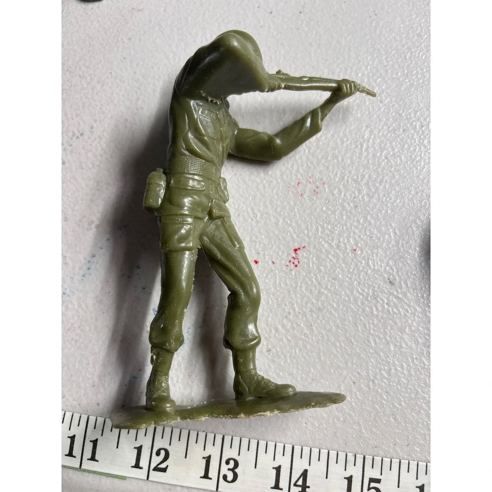 Vintage Green Plastic Toy Soldiers‎ Set Of 11 Army Figures 5